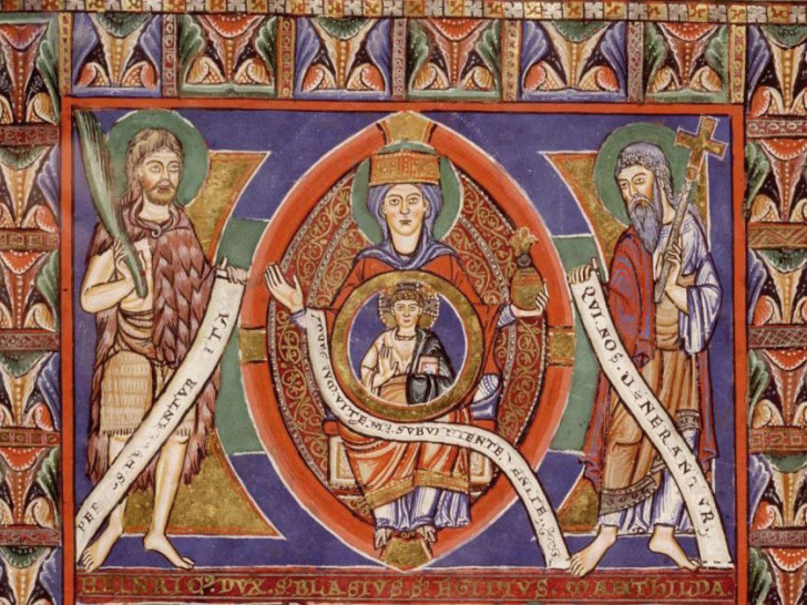 Stifterbild aus dem Evangeliar Heinrichs des Löwen. Foto: HAB