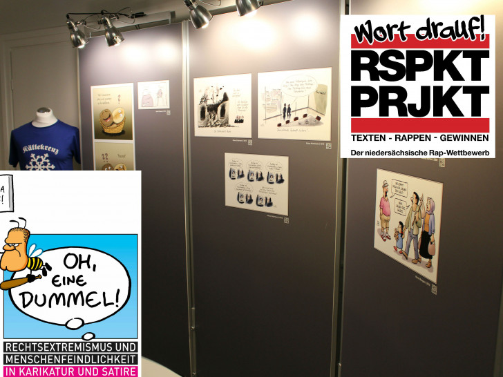 Noch bis zum 31. März werden Beiträge zum niedersächsischen Rap-Wettbewerb "Wort drauf! RSPKT PRJKT" angenommen. Logo Wanderausstellung "Oh, eine Dummel!"/Foto: André Ehlers/Logo "Wort drauf!"
