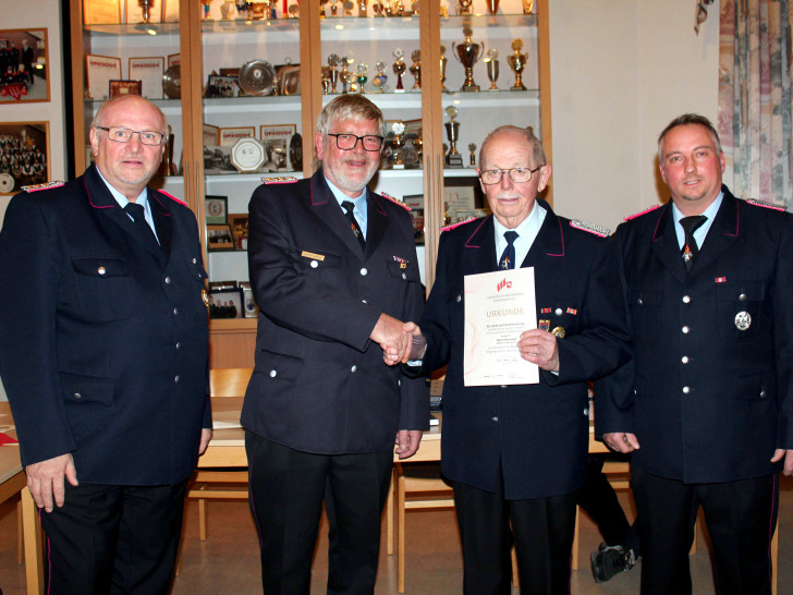 Von links: Hans-Friedrich Thiemann, Lothar Kolmsee, Alfred Rosenthal, Marco Michalik. Foto und Text: Bernd-Uwe Meyer