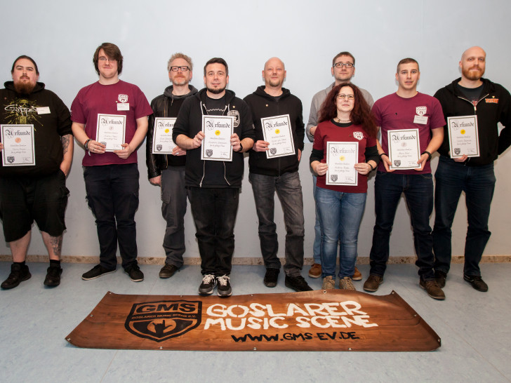 Erstmalig wurden Mitglieder des GMS e.V. für langjährige Mitgliedschaft geehrt. Gegründet wurde der Verein 2003 von Giovanni Graziano, Oliver von Daark, Oliver Schneider, Sebastian Giese und  Sören Behme. Fotos: Alec Pein