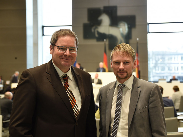 Die beiden SPD-Landtagsabgeordneten Marcus Bosse und Stefan Klein. Foto: SPD
