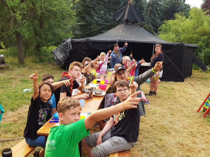 Das Lager der Pfadfinder begeisterte die Kinder in Bierbergen. Foto: Peiner Polarsterne