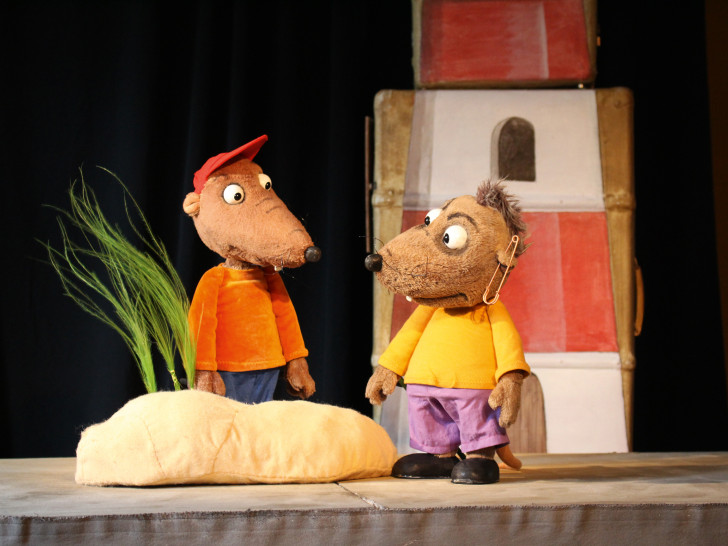 Die Puppen Bocky & Schrippe treten im Rahmen der Puppenspieltage auf. Foto: Figurentheater Marmelock