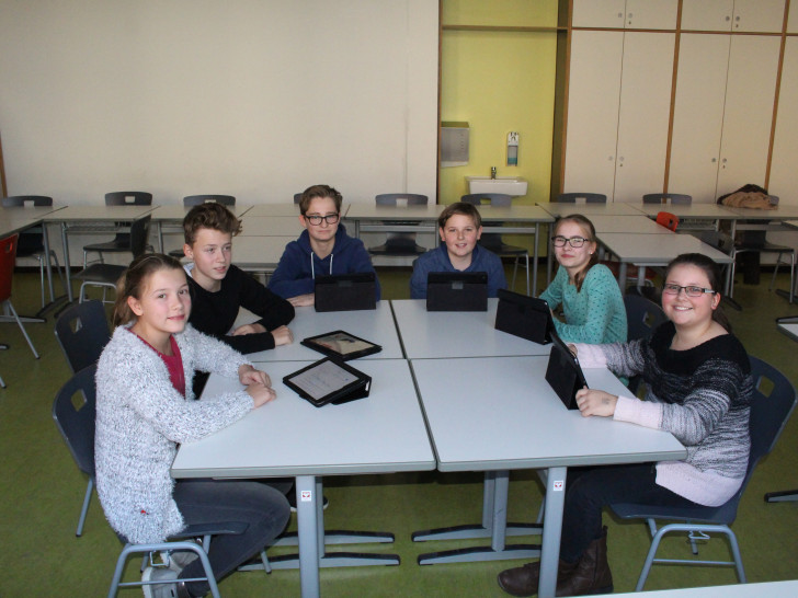 Schüler des Gymnasiums im Schloss erlernten spielerisch den Umgang mit dem Internet. Foto: Bernd DUkiewitz