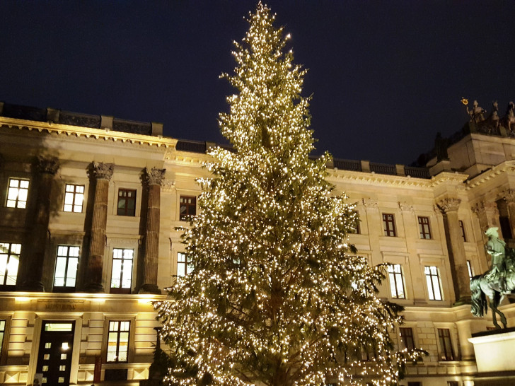 Blick auf den weihnachtlichen Schlossplatz. Foto: Schlossmuseum