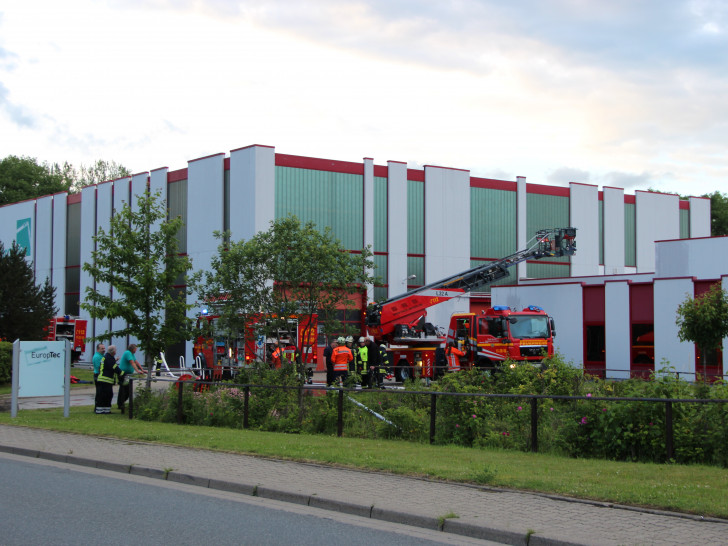 Der erste Zug der Goslarer Feuerwehr übte am vergangenen Mittwoch im Rahmen der Zugausbildung bei der Firma EuropTec. Foto: Feuerwehr Goslar