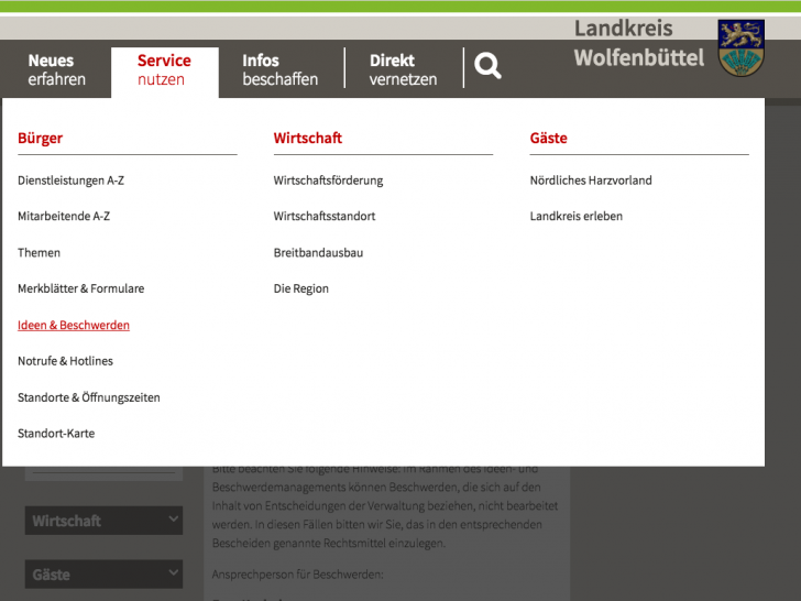 Auf der Internetseite des Landkreises soll ein Modul „Bürgerbeteiligung" entstehen. Foto/Screenshot (Landkreis): Anke Donner