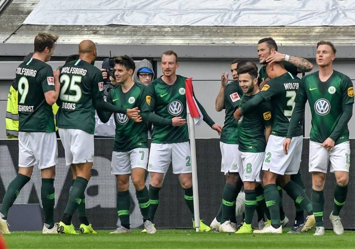 Befreiungsschlag für den VfL Wolfsburg: Weghorst, Brekalo und Ginczek trafen. Foto: imago/Nordphoto