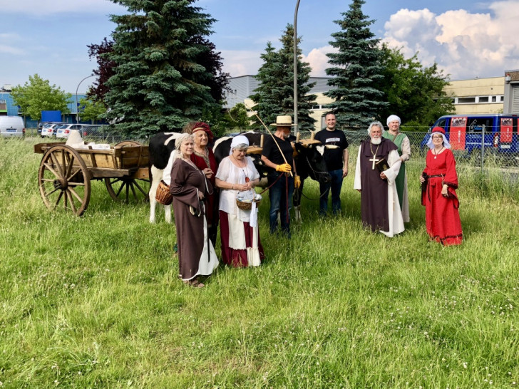 Am 30. und 31. Mai 2018, war der historische Salztransport des Soltauer Salzsiedervereins zu Gast in Rüningen. Foto: Büro Oliver Schatta