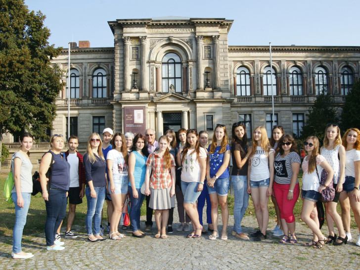 18 Germanistik-Studierende und zwei Dozentinnen der Staatlichen Linguistischen Universität Minsk/Weißrussland (Belarus) zu Gast. Foto: Siegfried Nickel