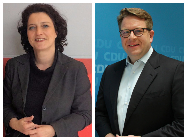 Alle vier Duelle um das Direktmandat im Wahlkreis Braunschweig konnte Dr. Carola Reimann gegen Carsten Müller für sich entscheiden. Wie geht es diesmal aus? Fotos: SPD/CDU