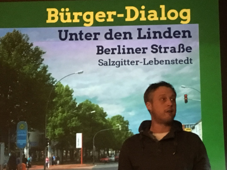 Der Stadtratsfraktionsvorsitzende Marcel Bürger bekräftige, dass die Grünen die Linden vor der Kettensäge retten wollen. Fotos Frederick Becker