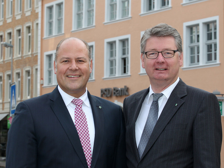 Der Vorstand der PSD Bank Braunschweig eG. Carsten Graf, Sprecher, (links) und Thorsten Briest. Foto: Agentur Hübner