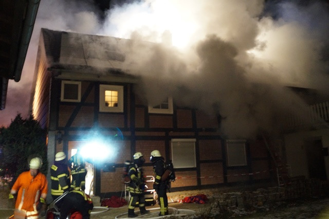 Mehrere Haustiere kamen in den Flammen ums Leben, vier Personen konnten gerettet werden. Foto: Feuerwehr Wolfenbüttel