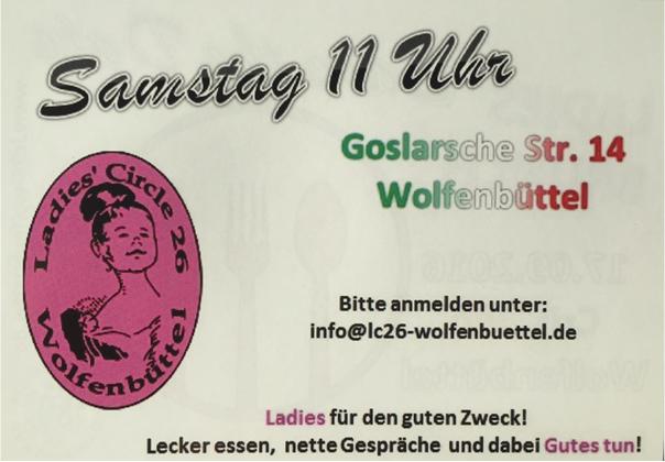 Der Ladies Circle 26 Wolfenbüttel veranstaltet am 17.09.16 um 11h zum zweiten Mail einen Ladies Brunch nur für Frauen.  Foto: privat