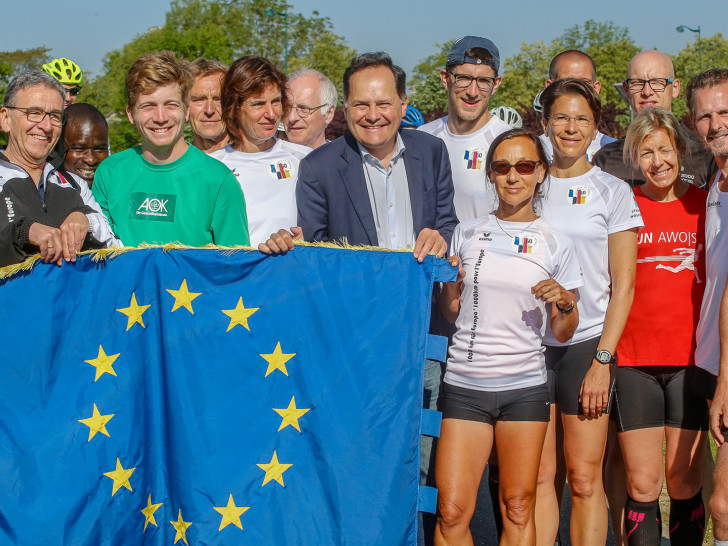 Die Aktion „1000 Kilometer für Europa“ ist kurz vor dem Ziel. Fotos: Stadt Wolfenbüttel