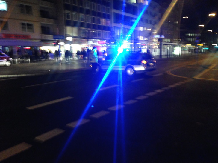 Polizei am Bohlweg. (Archivbild) 