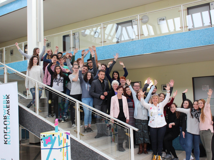 Bei einem offiziellen Empfang wurden die Schüler in Wolfsburg begrüßt. Foto: Sandra Zecchino