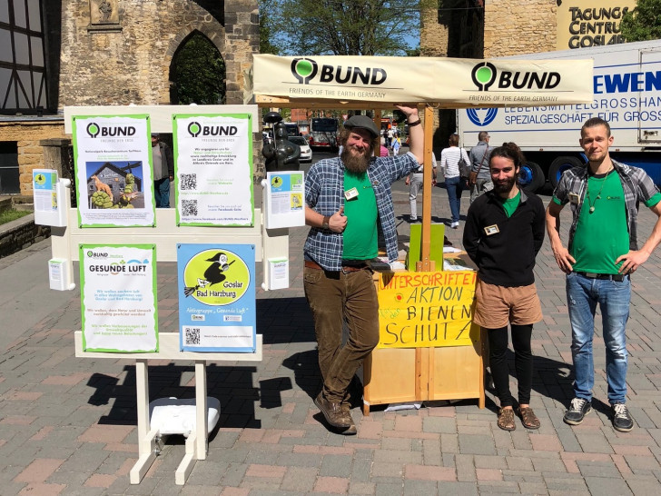 BUND-Mitgliederwerbung in der Goslarer Innenstadt 2018. Foto: Oliver Wulff