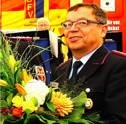 Danksagungen an den ehemaligen Brandabschnittsleiter West , Jörg Koglin. Foto: Privat