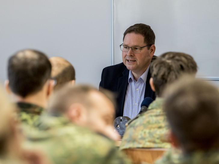 Marcus Bosse beim Lehrgang der Stabsmanager an der Schule für Feldjäger und Stabsdienst der Bundeswehr. Foto: Privat