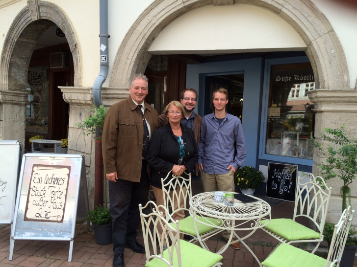 v. l. n. r. Frank Oesterhelweg, Elke Großer, Jens Mücke und Daniel Mücke. Foto: Privat