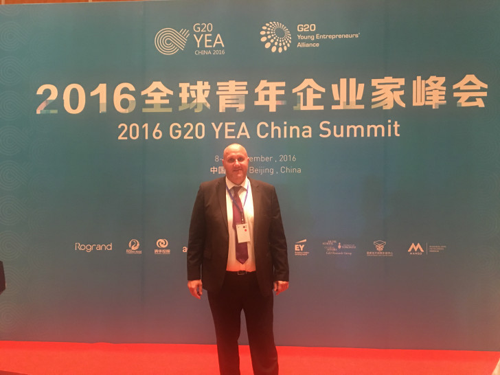 Christian Niemsch beim G20 YEA Summit in China. Foto: Privat