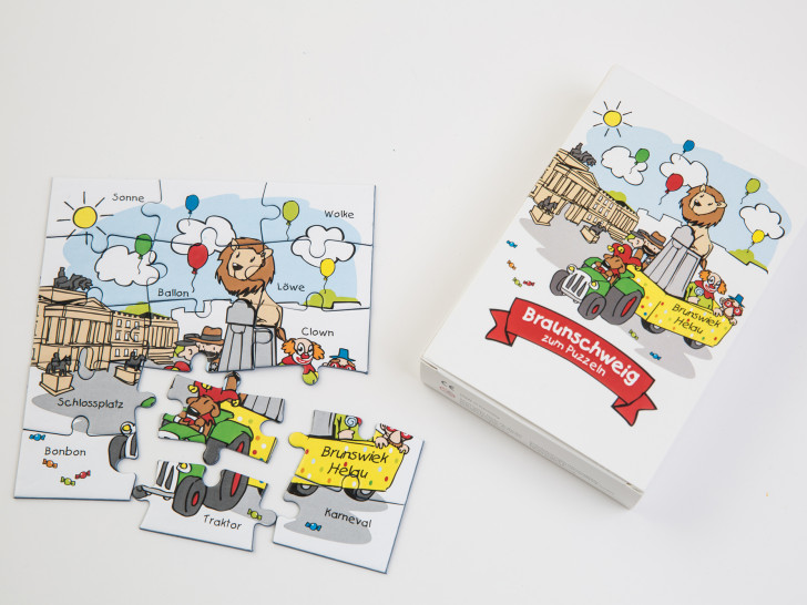 Das liebevoll illustrierte Kinderpuzzle ist ein schönes Geschenk für die Kleinen.
(Foto: Braunschweig Stadtmarketing GmbH / Marek Kruszewski