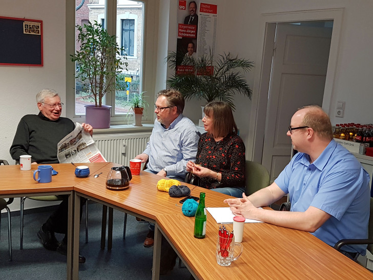 Bürgersprechstunde der SPD-Ratsfraktion mit Dieter Henze, Torsten Koch, Margrit Nieman, Jörn Domeier. Foto: SPD-Helmstedt