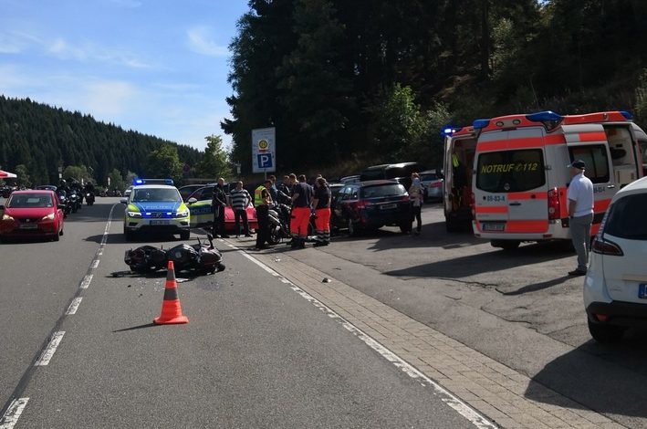 Verkehrsunfallort auf der B 498. Foto: Polizeiinspektion Goslar