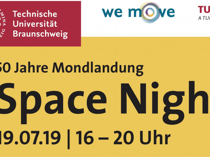 Die Space Night am 19.Juli feiert die Mondlandung. Plakat: TU Braunschweig