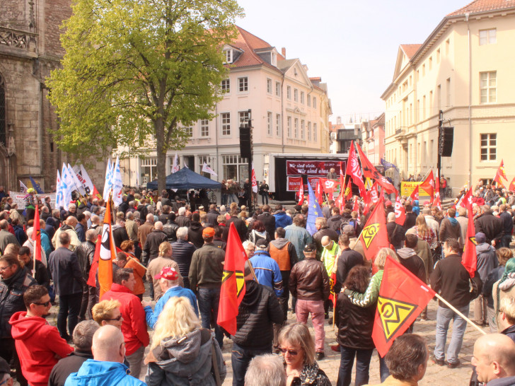 In Braunschweig und Wolfenbüttel fanden heute Maikundgebungen statt. Fotos: Anke Donner 
