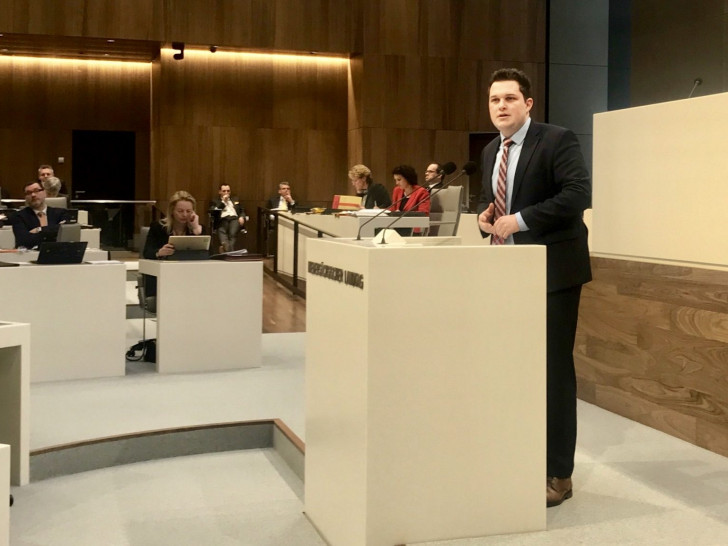 Philipp Raulfs hat seine erste Rede im Landtag gehalten. Foto: SPD