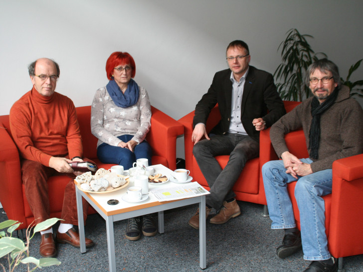 Von links: Harald Koch, Ute Baars, Stefan Marken und Dr. Diethelm Krause-Hotopp im Gespräch. Foto: Privat