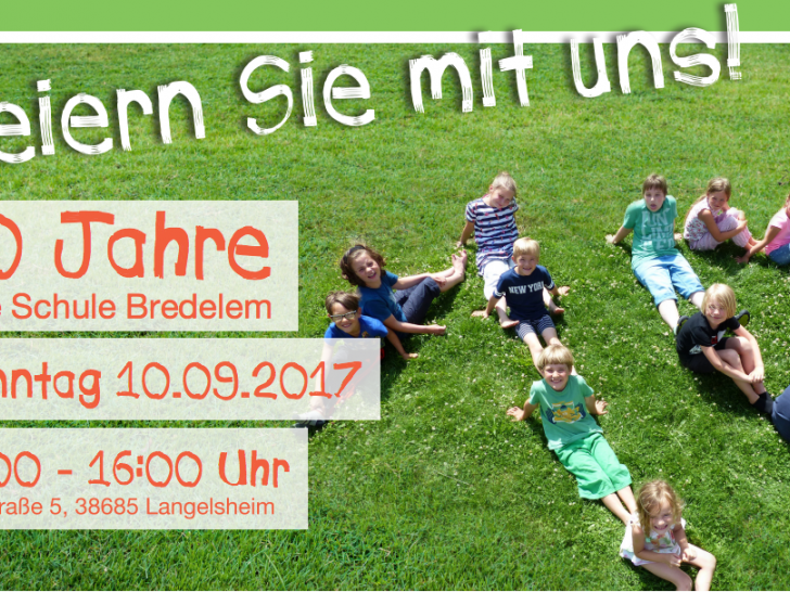 Zehn Jahre gibt es die Freie Schule Bredelem nun schon. Plakat: Freie Schule Bredelem