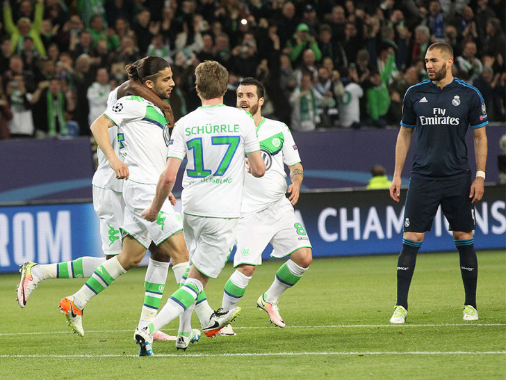 2016 siegte Wolfsburg daheim gegen Real Madrid. Bei den Gehältern lag man ebenfalls nicht "weit" weg. Foto: Agentur Hübner