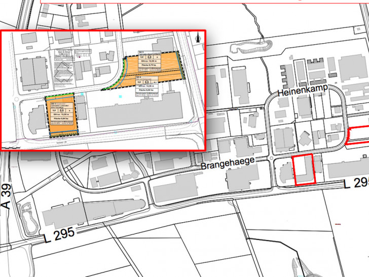 So soll sich das Gewerbegebiet nach Plan verändern. Karten: Stadt Wolfsburg