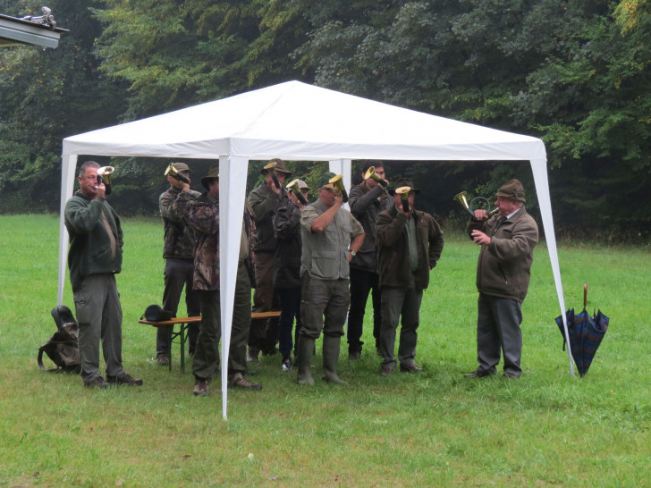Die Jagdhornbläser zeigten auch ihr Können, Foto: privat
