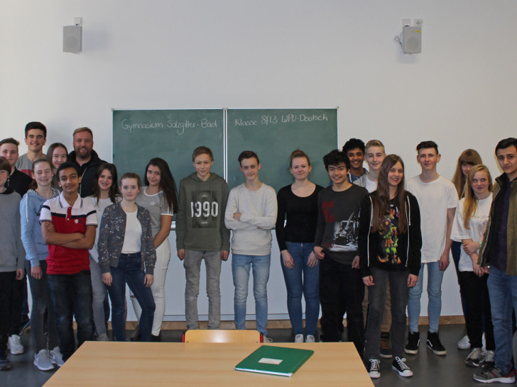 Die Klasse 8fl3 vom Gymnasium Salzgitter-Bad interessierte sich für die Pressearbeit. Foto: Alexander Panknin