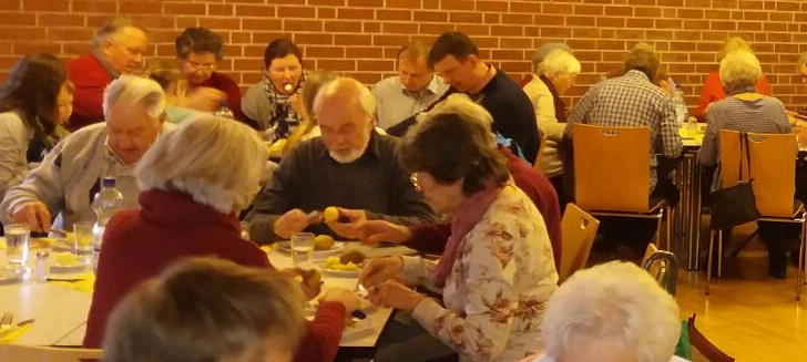 Voller Saal im Roncalli-Haus beim Fastenessen der Kolpingfamilie. Foto: Leitungsteam Kolpingfamilie WF