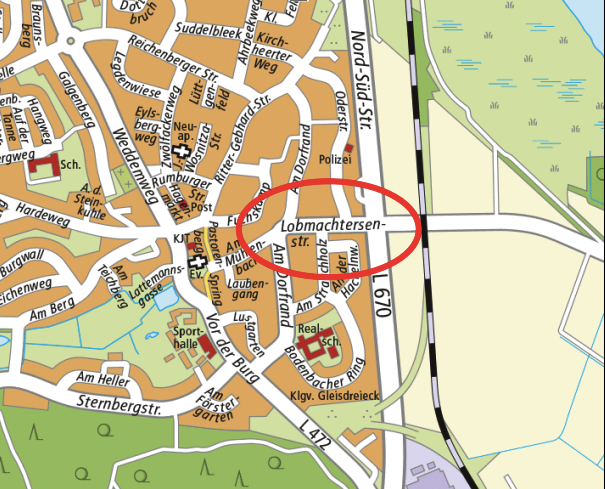 Planung zur Sanierung der Lobmachtersenstraße kurz vor dem Abschluss. Karte: Stadt Salzgitter
