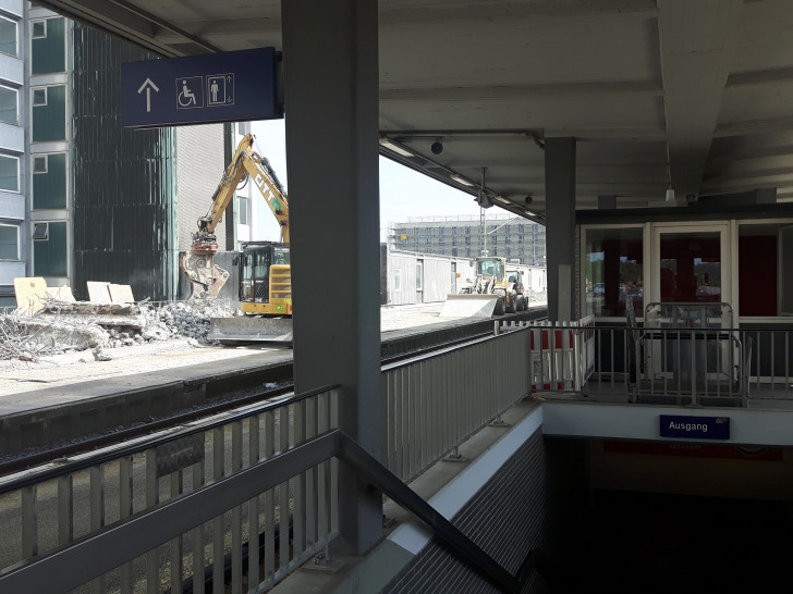 Bauarbeiten am Bahnhof, Foto: Jens Isert