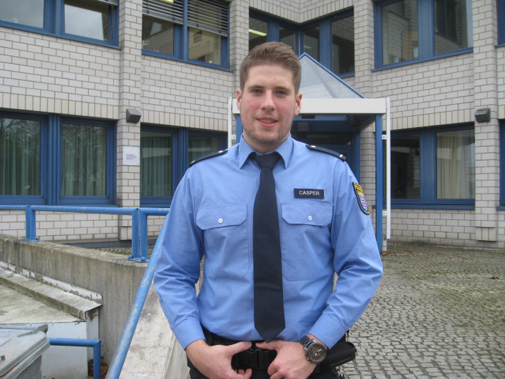 Lars-Eric Caspers aus Hessen geht in Goslar auf Streife. Foto: Polizei Goslar