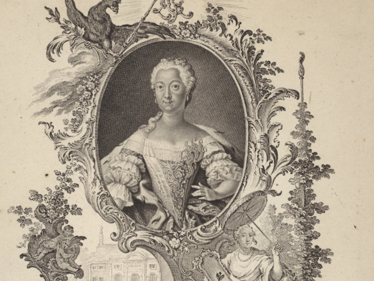 Elisabeth Christine von Braunschweig-Lüneburg-Wolfenbüttel, preußische Königin, Kupferstich circa 1760. Foto: Museum Schloss Wolfenbüttel. 