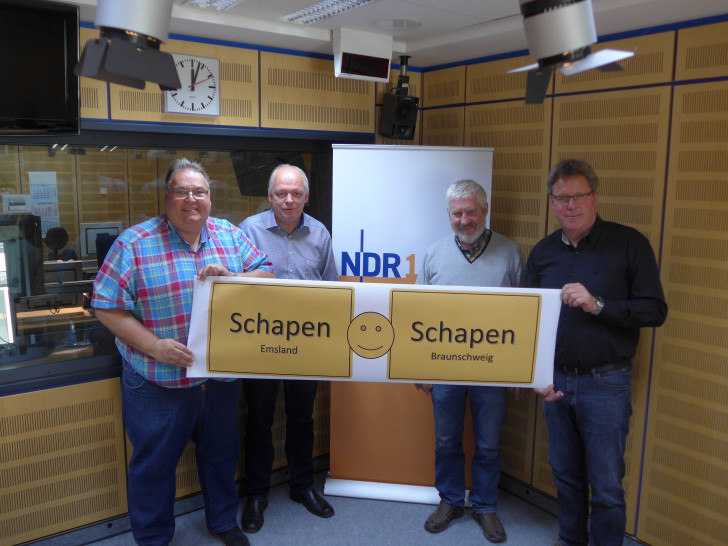 Michael Thürnau, Karlheinz Schöttmer, Ulrich Volkmann und Edmund Huil bei der Plattenkiste im NDR. Foto: NDR
