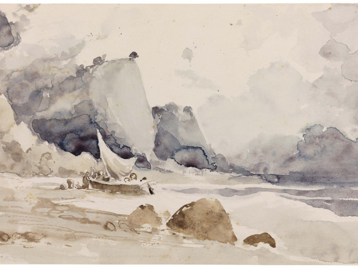 Carl Blechen, Stubbenkammer auf Rügen, Anfang der 1830er Jahre. Foto: C. Cordes, Herzog Anton Ulrich-Museum