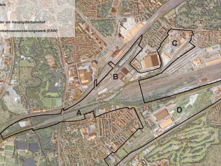 Stadtumbaugebiet Bahnstadt. Karte: Stadt Braunschweig