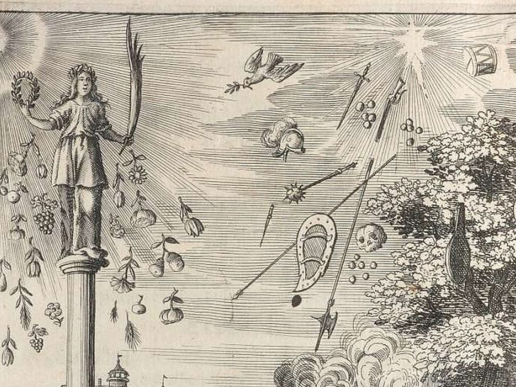 Bild: Johann Klaj: Geburtstag deß Friedens (Titelkupfer), Nürnberg 1650