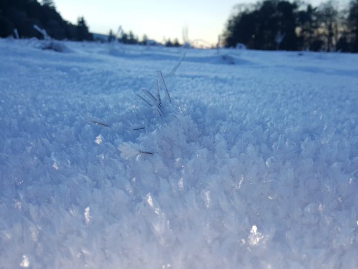Diese faszinierende Eisstruktur entdeckte unsere Leserin beim Rodeln. Foto: Leserin Sandra Jürges