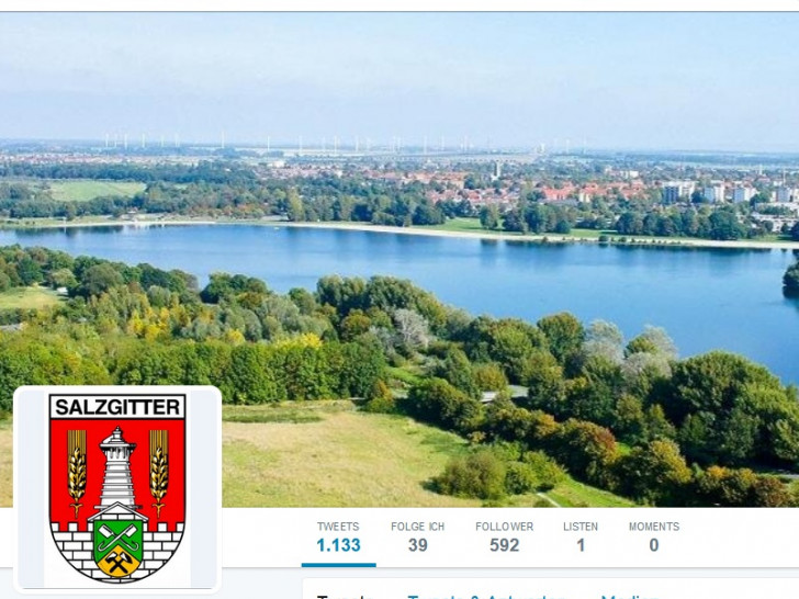 Das Twitterprofil der Stadt Salzgitter. Foto: Stadt Salzgitter